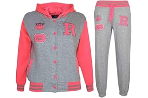 A2Z 4 Kids Unisex Girls Boys Baseball Tracksuit R Fashion Fox and NYC Hoodie with Joggers B.B Contrast Jacket Varsity Style Coat Long Sleeves Sweatpants Sports Activewear Set Childrens Age 2-13 Years