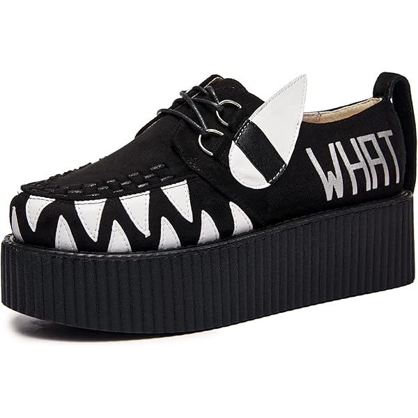Zapatillas Anime Zapatos Demonia V-CREEPER-566 Hombre Negros Con