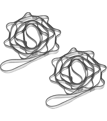 Lot De 2 Sangles D'escalade En Nylon PATIKIL - 60 X 1,8 Cm, Polyester Robuste, Pour Yoga Aérien, Hamac, Camping