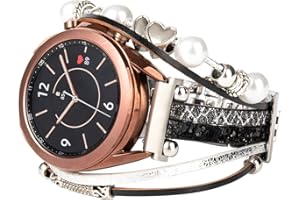 GENERIC KONAFEI Armband Kompatibel mit Samsung Galaxy Watch 7/FE/6/5/4/3/Active 2 40mm 44mm/Watch 5 Pro 45mm/Galaxy Watch 6&4 Classic 43/47mm/42/46mm/Watch 3 41mm, 20mm Lederarmband Metallschließe Strap