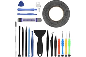 LIHAO 21 w 1 zestaw narzędzi do naprawy telefonu komórkowego, profesjonalny zestaw narzędzi, śrubokręt, klej przyssawka do smartfonów, tabletów, komputerów multimedialnych