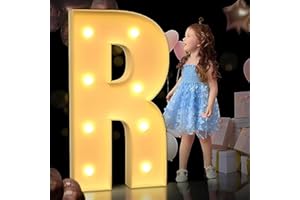 TTIILOE 100cm/3FT Light Up Letter R, Marquee Light Up Letters, Mosaic Giant Marquee Letters, Anniversary Party Decorations, Birthday Wedding DIY Decor