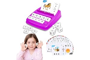 Pup Go Letter Game, Spelling Word Games, Educational Early Learning Toys for Age 3 4 5 6 7 8 Year Old Kids, Preschool Toys First Word Flash Card Gifts for Boys Girls Toddler (Purple)