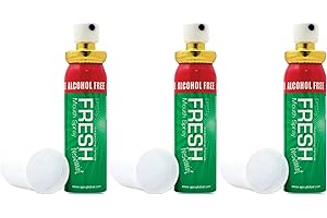 PRETTY 3 x FRESH MINT BREATH SPRAY ALCOHOL FREE ANTIBACTERIAL BAD BREATH & SMOKERS 20ml