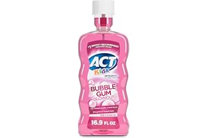 ACT Kids Anticavity Fluoride Rinse For Bad Breath Treatment, Bubble Gum Blowout, 16.9 fl. oz.