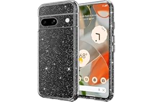Anfire Glitzer Handyhülle Kompatibel mit Google Pixel 7 Pro Hülle Glitzer，Bling Glitter Stoßfest Handyhülle mit Kameraschutz,Glitzert Durchsichtige Transparent Schutzhülle für Frauen und Mädchen