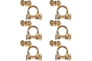 Funmo Bornes de Batterie, 3 Paires Cosse Batterie en Cuivre 12 V/24 V, Bornes de Batterie de Voiture en Cuivre, Batterie Connecteur pour Voiture Bateau Moto Caravane