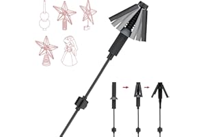 ‎TREE NEST Tree Nest Weihnachtsbaumspitze Christbaumspitze Baumspitze Weihnachten Tannbaum Christbaum Spitzen Halter Stütze Stern Engel Halterung Christmas Tree Topper Holder Schwarz