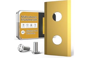 TBOONOR 45x Messer für Worx Landroid Messer Mähroboter Klingen Titan Ersatzmesser für Worx Landroid Rasenroboter Titan-Klingen & verbesserte Schrauben Set für Mäh-Roboter Ersatzmesser Ersatzteile Zubehör