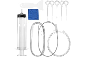 Furuising 11 Pezzi Kit Pulizia Frigorifero, Accessori Pulizia Frigorifero, Kit Pulizia Foro Di Scarico Frigorifero, Kit Pulisci Tubi Frigorifero Con Siringa, Tubo, Raschietto per Frigorifero lavello