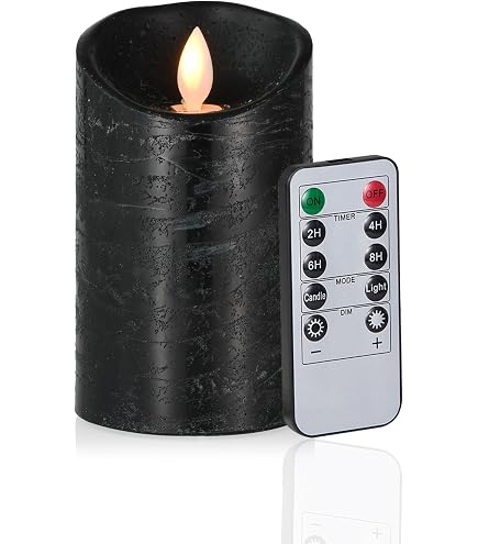 Ember Candles LED-Kerzen Aus Echtem Wachs – Schwarz, Fernbedienbar, Mit Timer