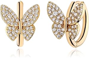 Jenosy Ohrringe Damen Zarte Gold Ohrringe Mädchen Modische Leichte Ohrringe Creolen Chunky Knorpel Huggie Ohrringe Hypoallergene Ohrringe 18K Vergoldet Damen Modeschmuck für Frauen und Mädchen