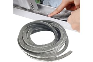 ZHENSFLOURISH Guarnizione a Spazzola, 10M Paraspifferi Spazzola, 9mm(L) X 5mm(P), Grigio, Paraspifferi Spazzola Adesivo, Guarnizione a Spazzola Autoadesiva, Guarnizione a Spazzola