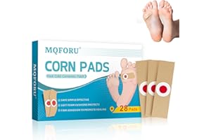 MQFORU Corn Remover Pads, 28Pcs Corn Removal for feet, Wart Remover, Foot Corn Remover Patch, Wart Remover Corn Pads, Foot Care Corn Plaster with Hole for Feet, Hand, Toe