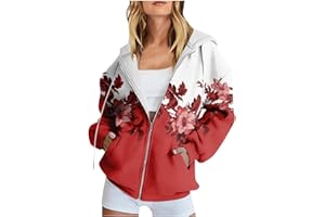 SCBFDI Veste Femme Chic Et Elegant, Scrub Jackets For Woman Sweat à Capuche Zippé Oversize Adolescente Fall Sweatshirts Décontractés avec Poches Vêtements Y2K