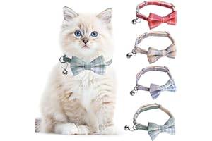 RZMZBY 4 Pezzi Collare per animali con campana,collare gatto antistrozzo,Adatto per animali di piccola taglia come cani e gatti