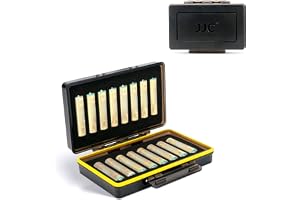 JJC 16 Compartments AAA Battery Storage Case, Water Resistant Organizer Box Holder for Alkaline Power Triple A Batteries