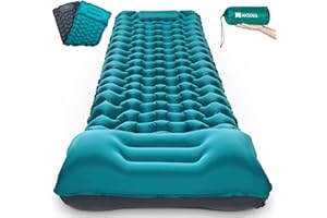AKSOUL Matelas Pneumatique De Camping Auto-Gonflant: Grand Matelas Gonflable Extérieur Ultra-Léger Épais, Auto-Gonflable Matelas D'Isolation Thermique Pliable pour Tente Trekking Plage