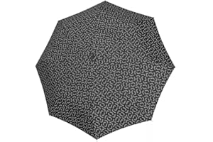 reisenthel umbrella pocket classic in Signature Schwarz – Kompakter Taschenschirm aus recycelten PET-Flaschen – Mit ergonomischem Griffdesign