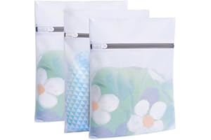 BAGAIL Set of 3 Mesh Laundry Bags - 3 Small Clothes Wash Bag for Blouse, Hosiery, Stocking, Underwear,Lingerie, Travel Laundry Bag (3S)