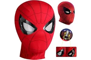 Lnxquizzic Spinnenheldenmaske, Cosplay-Maske für Teenager und Erwachsene, Spider-Maske für Teenager, Geeignet für Halloween, Maskerade, Party, Weihnachten, Cosplay（Augen beweglich）