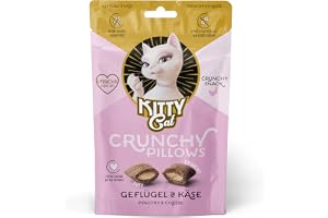 Kitty Cat Crunchy Pillows fjäderfä & ost, 10 x 60 g (storförpackning)