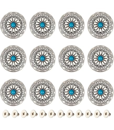 GORGECRAFT 21 Set van 20 mm Rode Turquoise Metalen Gespen