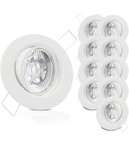 Trendlights24 Premio-C Einbaustrahler Set, 5 Stück – LED 5W Dimmbar, Ultraflach 35 Mm, Edelstahl, Warmweiß 3000K