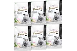 Cat&Rina BeNatural, lettiera per gatti al tofu da 5,5l Agglomerante e Vegetale. Fino a 30 giorni di utilizzo. Si smaltisce nell'organico o nel wc. Sabbia gatti anti odore Carboni Attivi, 6 pezzi
