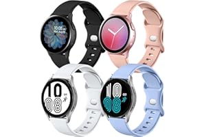 Mastten 4 sztuki bransoletek kompatybilnych z Samsung Galaxy Watch Active 2 / Galaxy Watch 4 40 mm, 44 mm, 20 mm, sportowy pasek zamienny do Galaxy Watch 4 Classic 46 mm 42 mm / Galaxy Watch 42 mm
