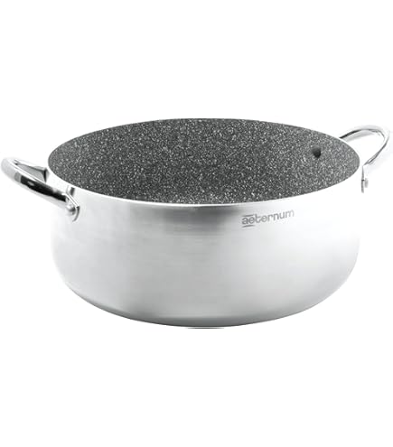 Royalty Line Pentola bassa da 40 cm in alluminio pressofuso in marmo