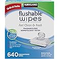 Kirkland Signature Premoistened Flushable Wipes, Fragrance Free, 640 - Count