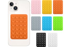 JAMSSOW 8 Ventosa Teléfono Móvil,Soporte de teléfono móvil con ventosa de silicona,Soporte cuadrado para teléfono celular,Soporte adhesivo con 24 ventosas,Ventosa unilateral de silicona