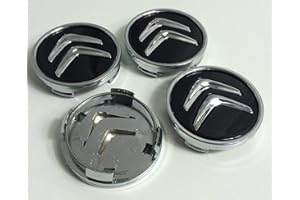SRWQVNEA 4 Pièces 60mm Auto Cache Moyeux Capuchons De Centre pour Citroen C3 C4 C5 Elysee Berling Xsara Picasso Saxo DS3 DS4 DS6, Jante Centre D'emblème Accessoires de Logo D'emblème de Décoration de Pneus