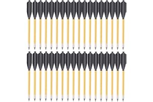 HUNTSPM PMSM 6,5 Zoll Aluminium Armbrust Bolzen Pfeile für 50 lb / 80lb Pistolenarmbrust Präzisionsziel,Üben im Freien,kleine Jagd,Mini Pistole Armbrustbolzen Armbrustpfeile