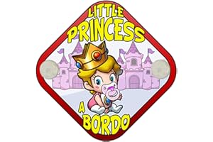 STAMPATS Cartel bebé a bordo Little Princess a bordo pequeña princesita