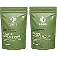 Zama Organics Khapli Wheat Flour (1Kg Pack of 2) | Emmer Wheat Flour | Healthier Alternative to Refined Wheat Atta | Rich in Fibre and Proteins | Rich in Antioxidants | Good for Diabetes | High Dietary Fiber…