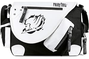 Roffatide Anime Fairy Tail Bolso Bandolera Hombro de Lona Mochila Escolar Tipo Satchel de Piel Sintética con Solapa