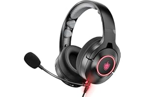 YOTMS Auriculares Gaming, Cascos Gaming para PS5, PS4, PC, Q9 2-IN-1 Auriculares inalámbricos Bluetooth Over-Ear con micrófono, para Switch Teléfono Portátil Mac (Rojo)