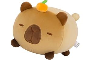 Mewaii Peluche Capibara Arancione Cuscino Morbido Giocattolo Kawaii 20CM Regalo di Compleanno e Natale per Ragazze e Ragazzi