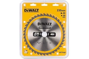 DeWalt Bau-cirkelsågblad för stationärsåg/cirkelsågblad (235/30 mm 40WZ, universell användning och drottningssnitt) DT1955