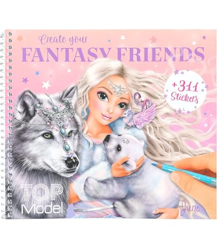 TOPModel Corgi Stickerworld – Livre De Fond à Décorer, 20 Pages + 3 Feuilles De Stickers