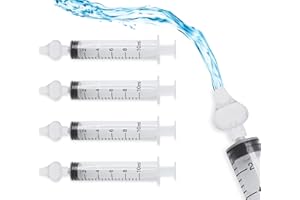 DOMUS 4 Morbide Olive Nasali per Lavaggio Neonato + 4 Siringhe per Lavaggi Nasali Bambini - Set Irrigatore Nasale Bambini