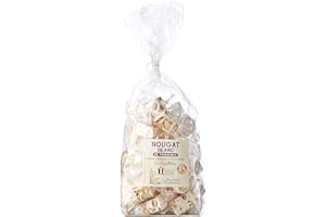 Les Ruchers du Luberon - Nougat Blanc de Provence en Papillote 400 g - Nougat Blanc aux Amandes et au Miel de Lavande - Traditionnel - Fabrication Artisanale