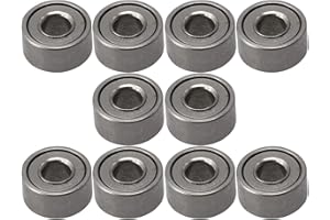 CNBTR 2x5x2.5mm Bearing Steel Mini Groove Ball Bearings Sliding Wheels DIY Industry MR52ZZ Pack of 10