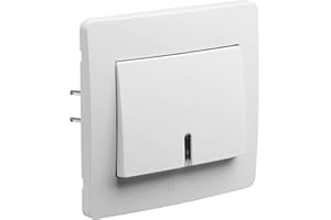 Interrupteur va et vient - Interrupteur encastrable - Interrupteur mural - Interrupteur prise mural - Appareillage Encastre Gamme Diam2 Va et vient - Avec Voyant Blanc - 739350 Debflex