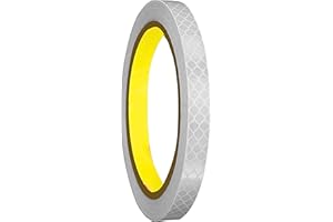 INDIAN STORE 24 fait avec 3 M Diamond Grade 4090 Autocollants réfléchissants d'avertissement Film réfléchissant Avertissement de sécurité Étanche Voitures Motos Casque Vélo Véhicules (White/Silver 10mmX5meter)