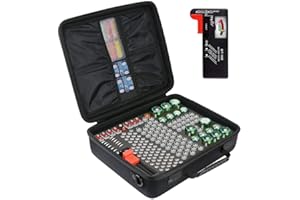 Khanka Batterie Aufbewahrungsbox mit Batterietester (BT168).Hart Tasche Hält 178 Batterien AAA AA Linthum 9V C D mit Handschlaufe.(Kommt mit Batterietester)