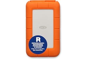 ‎LACIE LaCie Rugged USB-C 2TB, Zewnętrzny dysk twardy przenośny, PC Mac iPad & iPhone, Data Rescue Service (STFR2000800)