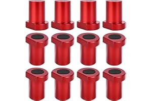 Behogan 20mm Bankhaken: 12 Stück Aluminiumlegierung Bank-Hundeklemme, Bench Dog, Rote Holzbearbeitungstisch Spannbacken, hobelbank werkbank Zubehör, für 20 mm Hundeloch (20 mm, rot)